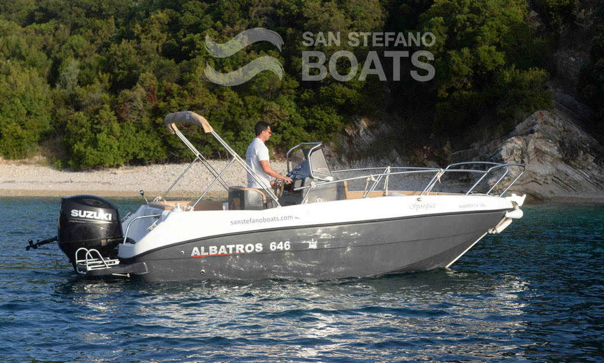 Maverick 175 HP Luxury 9 persons San Stefano Boats - Corfu Boat Hire - San Stefano NE - Avlaki - Kassiopi - Kalami