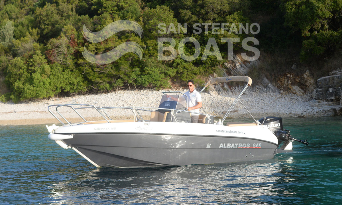 Maverick 175 HP Luxury 9 persons San Stefano Boats - Corfu Boat Hire - San Stefano NE - Avlaki - Kassiopi - Kalami