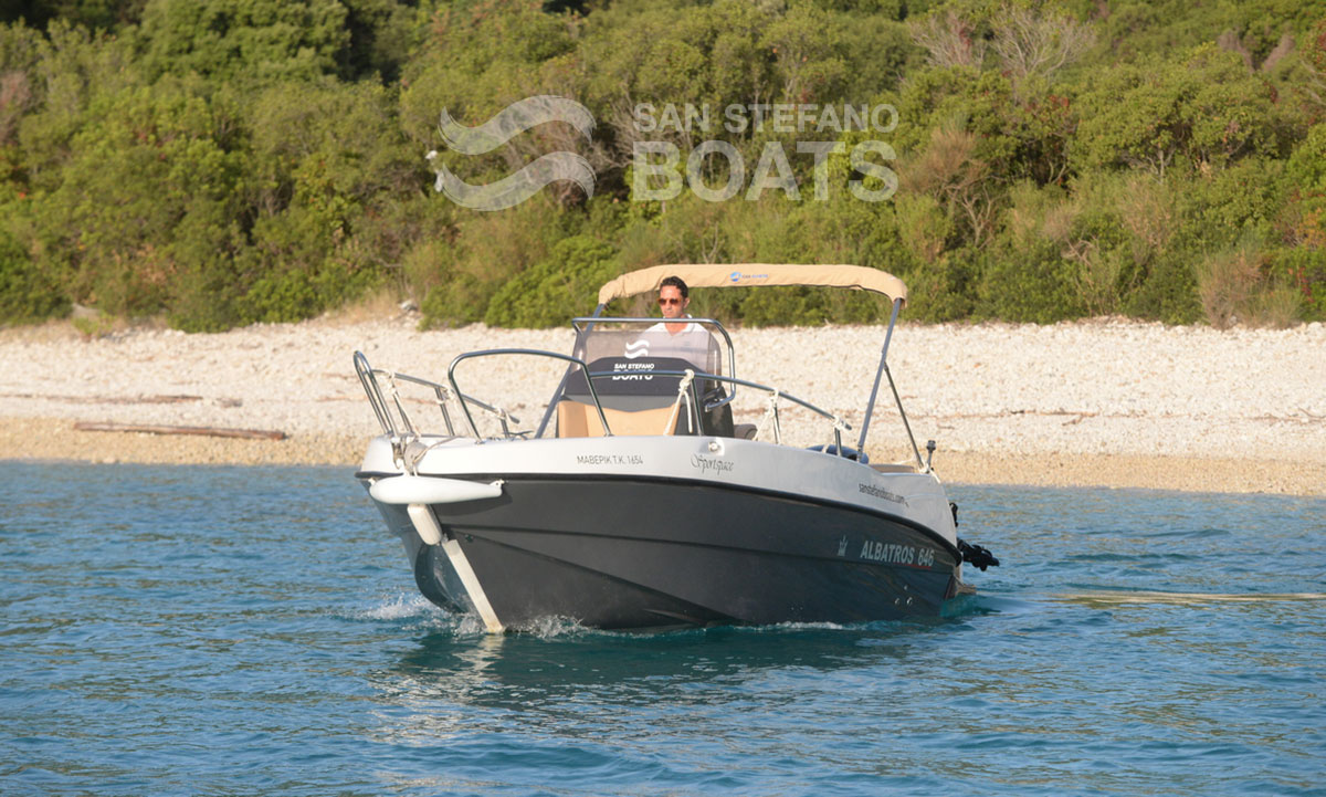 Maverick 175 HP Luxury 9 persons San Stefano Boats - Corfu Boat Hire - San Stefano NE - Avlaki - Kassiopi - Kalami