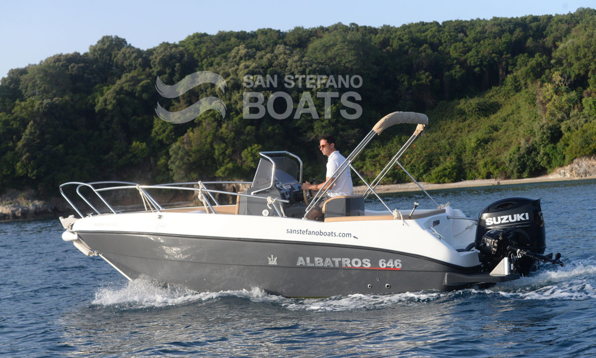 Maverick 175 HP Luxury 9 persons San Stefano Boats - Corfu Boat Hire - San Stefano NE - Avlaki - Kassiopi - Kalami