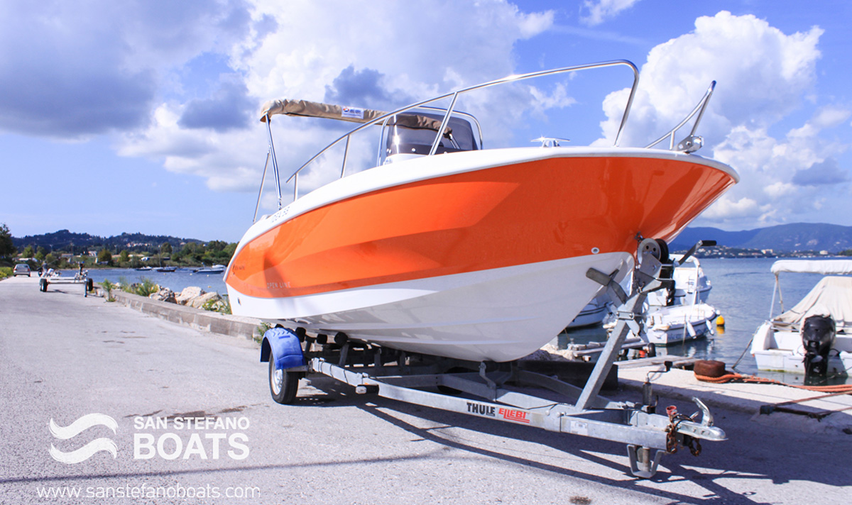 Orange Pearl 30 HP Deluxe 8 Pax - San Stefano Boats - Corfu Boat Hire