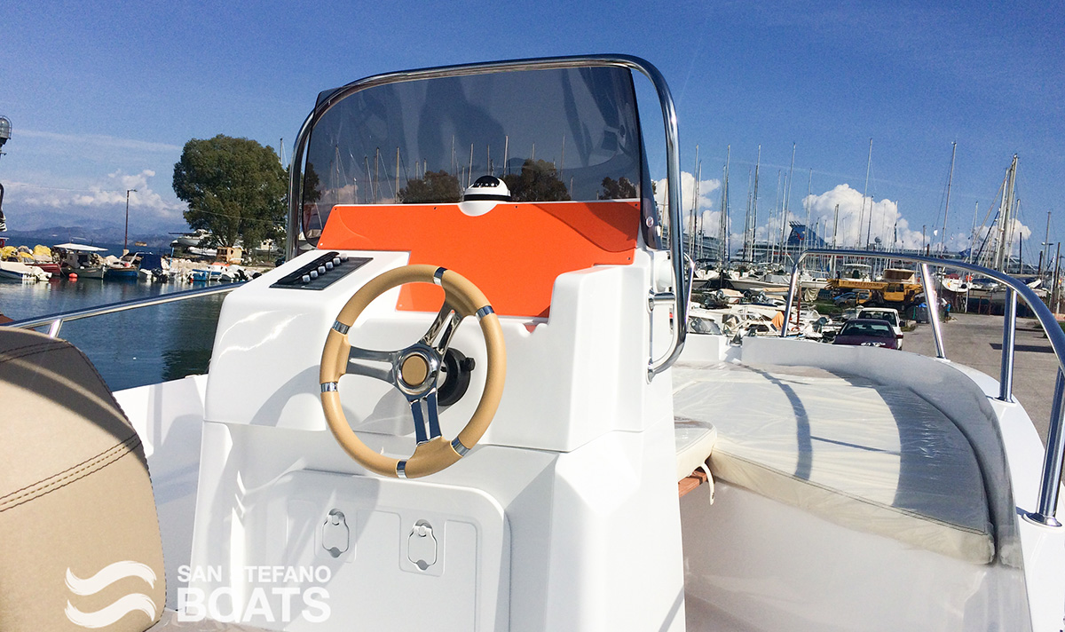 Orange Pearl 30 HP Deluxe 8 Pax - San Stefano Boats - Corfu Boat Hire