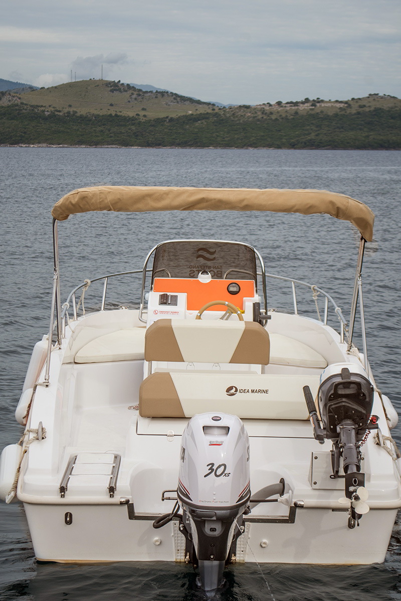 Orange Pearl 30 HP Deluxe 8 Pax - San Stefano Boats - Corfu Boat Hire