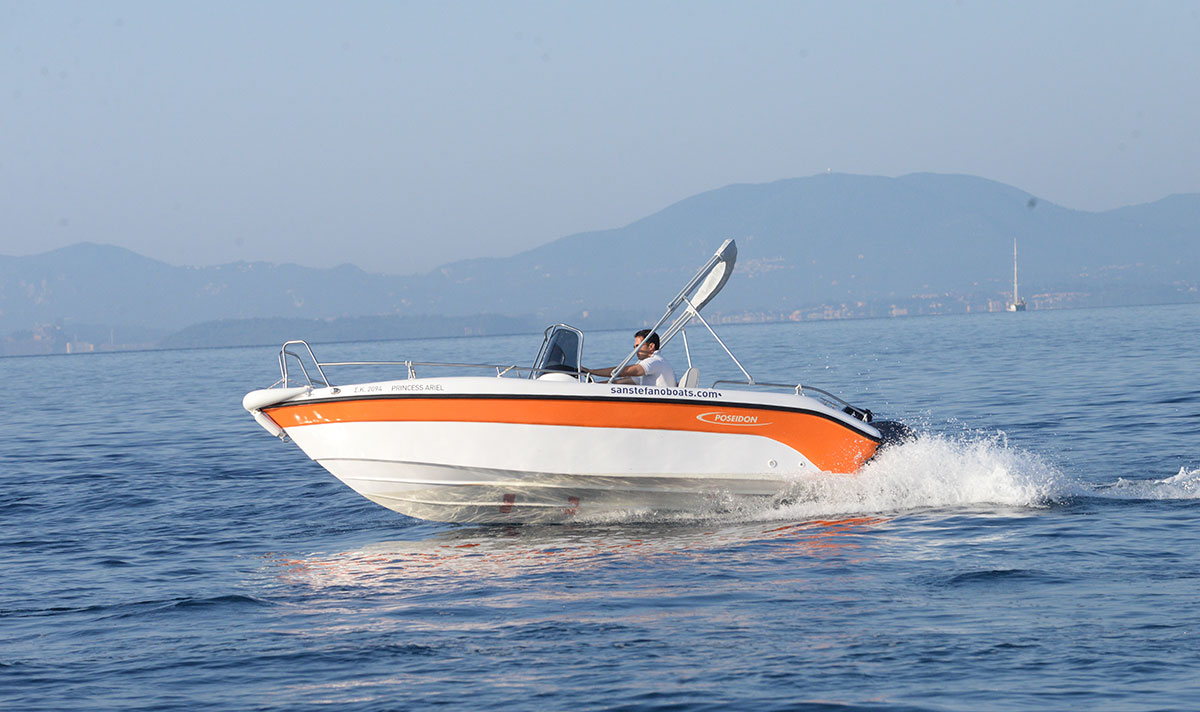 Princess Ariel 30 HP Comfort 8 Pax - San Stefano Boats - Corfu Boat Hire